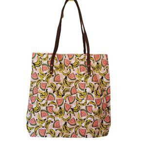 Fruit Print Canvas Tote Bag 🍉